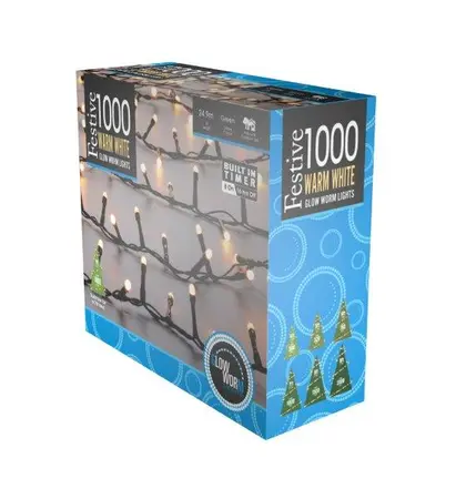 1000 Glow-Worm Lights - Warm White