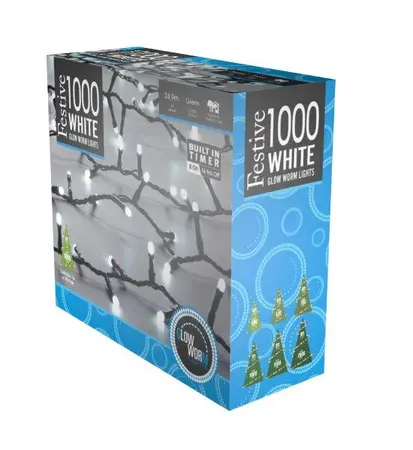 1000 Glow-Worm Lights - White