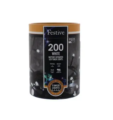 200 BO Timer String Lights - White