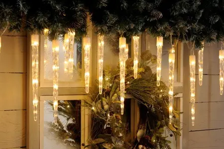 24 Colour Changing Icicle Lights White/Warm White