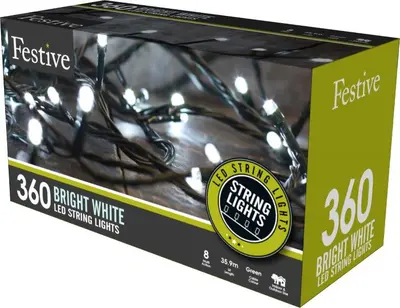 360 Multifunction Timer String Lights - White