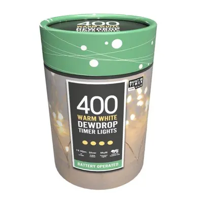 400 BO Timer Dewdrop Lights - Warm White