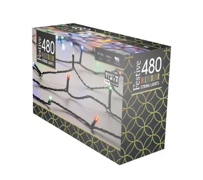 480 Multifunction Timer String Lights - Multicolour