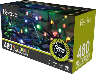 480 Multifunction Timer String Lights - Multicolour