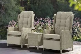 Bramblecrest Chedworth Deluxe Recliner Set with 2 Footstools & Ceramic Top Coffee Table - Sandstone