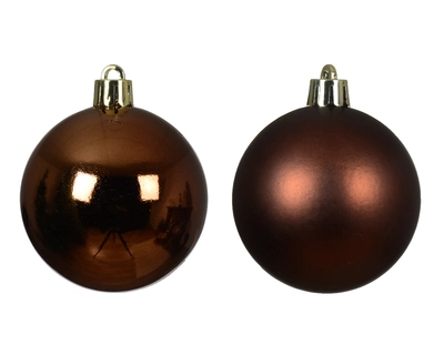 Decoris 10cm Shatterproof Baubles Espresso - Pack of 6 - image 2