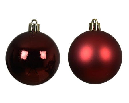 Decoris 10cm Shatterproof Baubles Oxblood - Pack of 6 - image 2