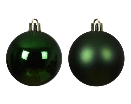 Decoris 10cm Shatterproof Baubles Pine Green - Pack of 6 - image 2