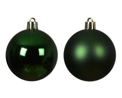 Decoris 10cm Shatterproof Baubles Pine Green - Pack of 6 - image 2