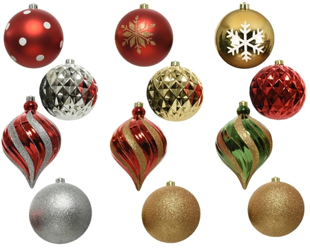 Decoris 15cm Shatterproof Baubles Traditional Mix - Pack of 6 - image 2