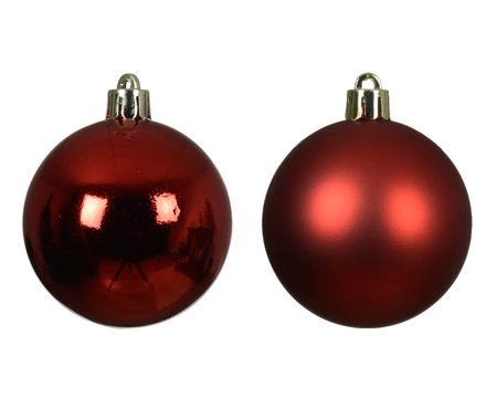 Decoris 6cm Shatterproof Baubles Christms Red - Pack of 30 - image 2