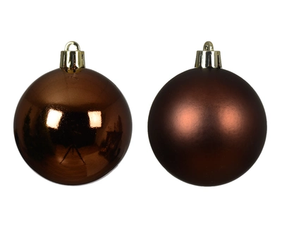 Decoris 6cm Shatterproof Baubles Espresso - Pack of 30 - image 2