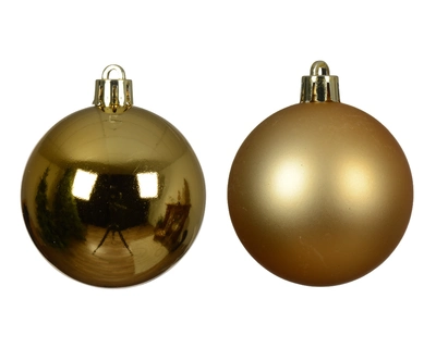 Decoris 6cm Shatterproof Baubles Light Gold - Pack of 30 - image 2