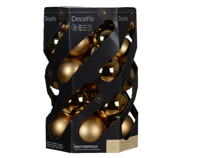 Decoris 6cm Shatterproof Baubles Pecan Brown - Pack of 30 - image 1