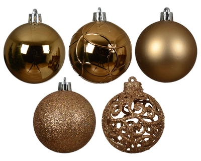 Decoris 6cm Shatterproof Baubles Pecan Brown - Pack of 35 - image 2