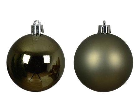 Decoris 6cm Shatterproof Baubles Pine Green - Pack of 30 - image 2