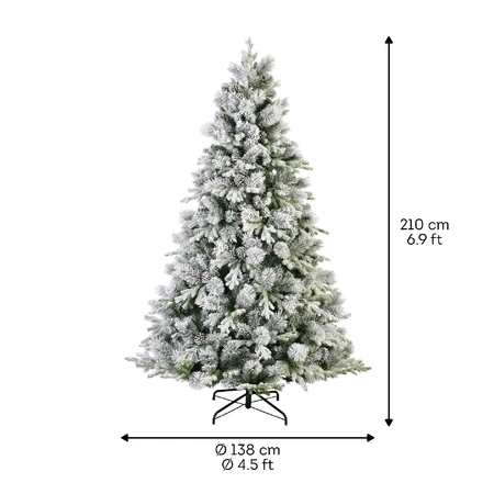 Kaemingk Everlands Luasanne Fir Snowy Artificial Tree  2.1m/7ft - image 2