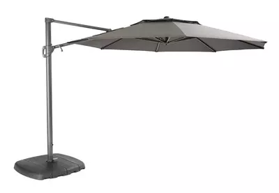 Kettler 3.3m Free Arm Parasol with LED Lighting and Wireless Speaker - Taupe - image 1