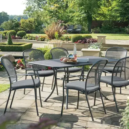 Kettler Caredo 6 Seat Set with Parasol - Stone