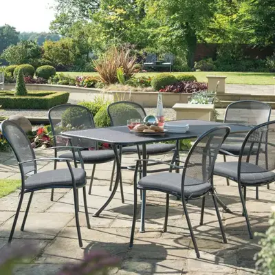 Kettler Caredo 6 Seat Set with Parasol - Stone