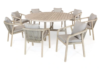 Kettler Cora Rope 180cm Round Table with 8 Chairs Dining Set - image 2