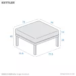 Kettler Elba Single Footstool inc cushion, Grey - image 4