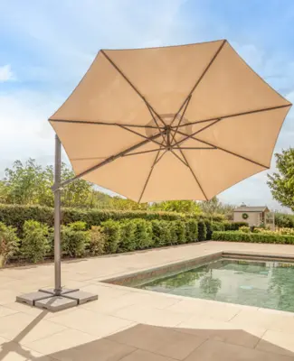 Kettler Orion 3m Cantilever Parasol Grey/Stone