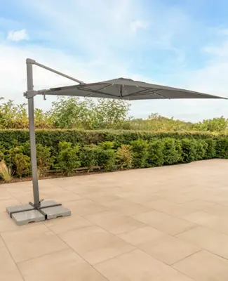 Kettler Orion 3x3 Cantilever Parasol Grey/Stone