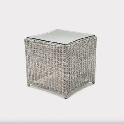 Kettler Wicker Side Square Side Table 45x45cm Oyster