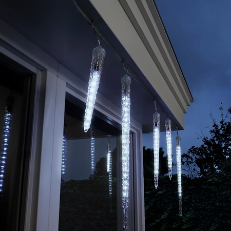 LED icicle lights gb snowfall function outdoor - image 2