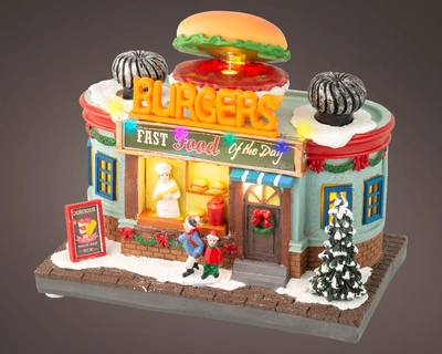 Lumineo Village Burger Shop Scene - Multi LED - image 1