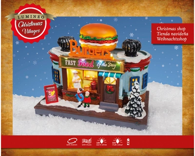 Lumineo Village Burger Shop Scene - Multi LED - image 2