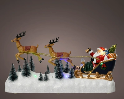 Lumineo Village Santas Sleigh Scene - Multi LED - image 1