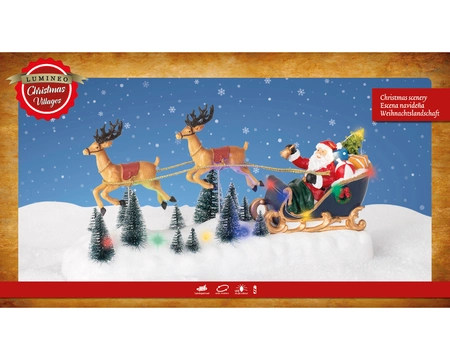 Lumineo Village Santas Sleigh Scene - Multi LED - image 2