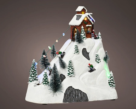 Lumineo Village Ski Slope Scene - Multi LED - image 1