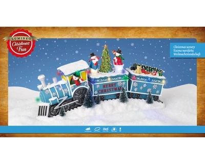 Lumineo Village Snowman Train Scene - Multi LED - image 2