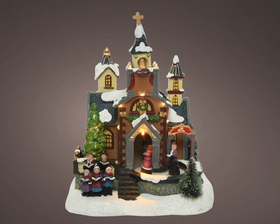 Lumineo Village Xmas Church Scene - Multi LED - image 1