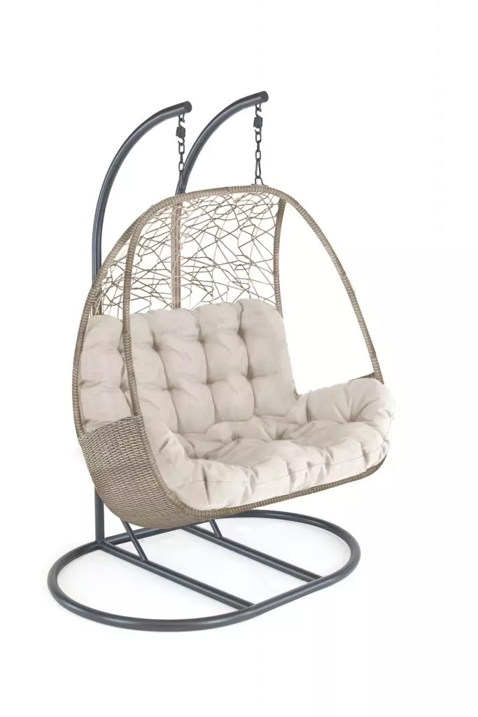 Kettler palma rattan single hanging cocoon chair best sale with cushion