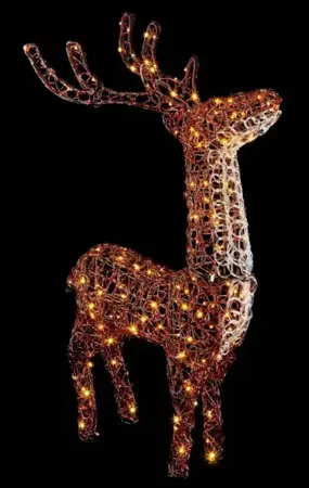 PREMIER 1.2M SOFT ACRYLIC REINDEER WITH 200 TWINKLING WARM WHITE LEDS