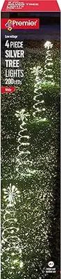 Premier 4pc 30cm Silver Tree PathLight White