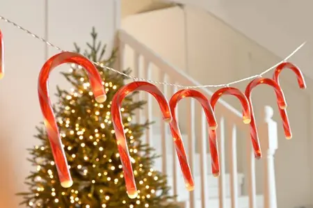 Set of 10 BO Candy Cane String Lights