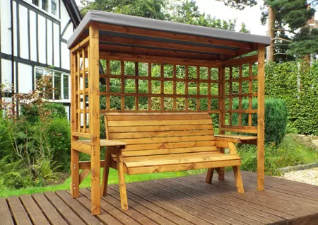 Wentworth Three Seater Arbour Grey - image 1